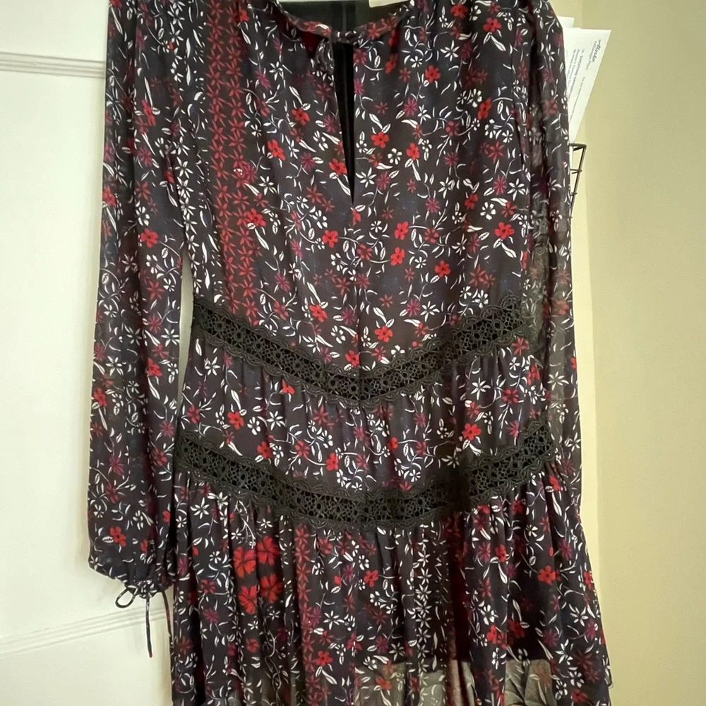 N/Nicholas black floral dress size 6 NWOT - Picture 9 of 11
